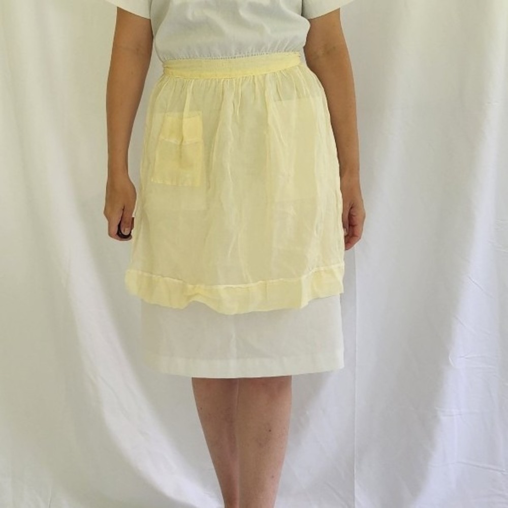 Vintage Sheer Yellow Hostess‎ Apron